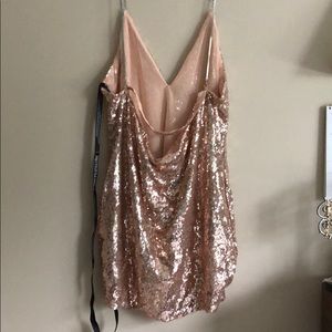 black chain strap sequin plunge bodycon dress